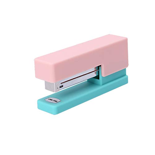 Stapler - Stapler Stapler, Household Items, Standard Stapler, one-Touch Stapler, Stapler (Color : Powder+Blue)