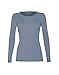 Dilling Warmes Langarmshirt für Damen aus 100% Bio-Merinowolle Blau 40