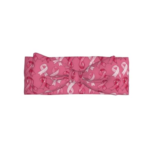 Pink Ribbon Print Baby Girl Bows Headbands Baby Girls Newborn Headbands Infant Toddlers 0-6 Months