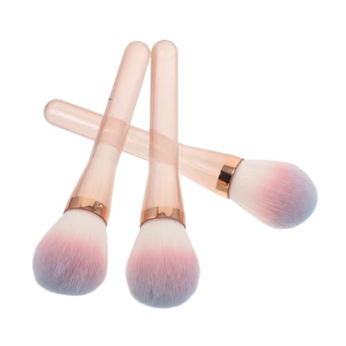WOONEKY 3 Pinceles De Maquillaje Coloridos Pincel Para Polvos Pinceles Cosméticos Portátiles Pincel Para