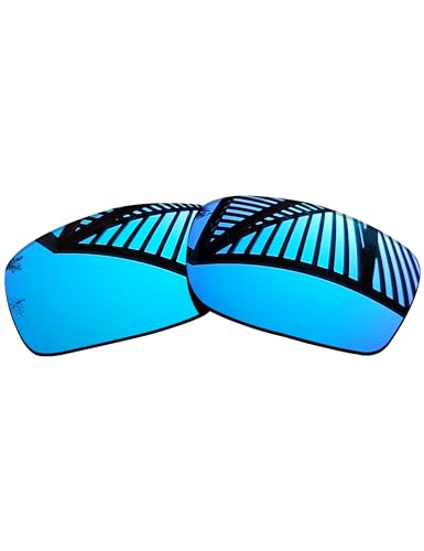 Image of 4 Pairs Replacement Lenses for Oakley Fives Squared /Fives Squared Asian Fit(AF）OO9214 Sunglasses - Solid Black+Titanium+Ice Blue+Fire Red