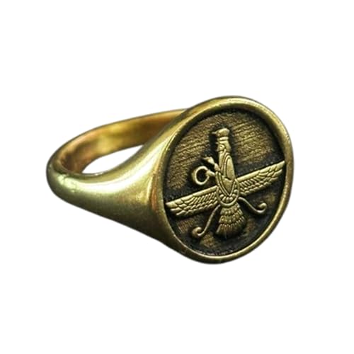 Bague zoroastrienne martelée pour un style affirmé au quotidien