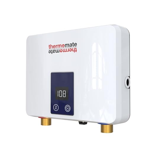 Tankless Water Heater Electric for Single Sink Faucet, ThermoMate 3500W 120V 29.2Amp Small Point of Use Instant Hot Water Heater with Temperature Display, Self-modulating, ETL Certified