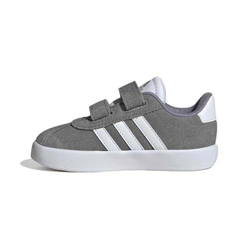 Adidas Unisex-Kids VL Court 3.0, Grey/White/Grey, 9.5K