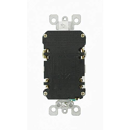 Leviton Gftr1-3W Smartest Self-Test Smartlockpro Slim Gfci Tamper-Resistant Receptacle With Led Indicator (3 Pack), White #TOP3