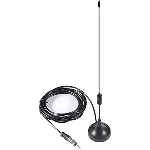 ACEIRMC Universal Car Stereo Antenna Car FM AM Radio Antenna Magnetic Base Car Radio Antenna Aerial for Vehicle Truck SUV Truck RV Marine Boat Car Stereo Audio Radio Head Unit CD Media Receiver Player Cover