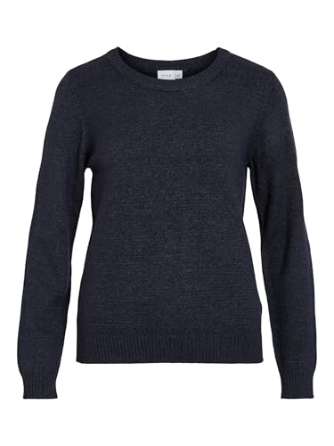 Vila Damen Strickpullover Rundhalsausschnitt O-Neck L/S Knit Top,Total...