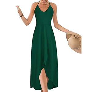 KILIG Summer Dress Women Trendy 2025 V Neck Sleeveless Casual Sundresses Beach Vacation Floral Maxi Dresses