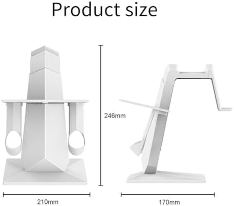 Supporto per cuffie VR per accessori per realtà virtuale, display salvaspazio e supporto per controller e attrezzatura da gioco, si adatta alla maggior parte delle cuffie