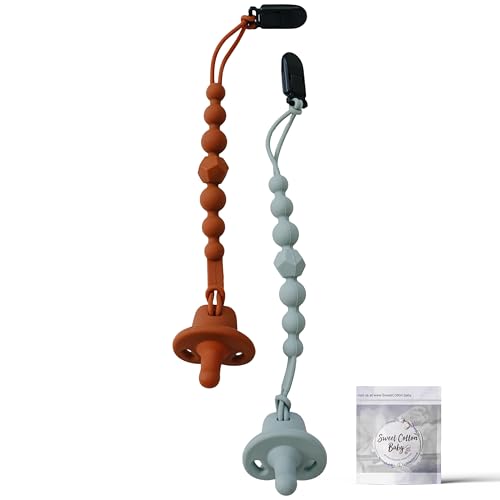 Image of Sweet Cotton Baby Pacifier – Soft Silicone – 0-36 Months – BPA Free – Natural Latch – Lightweight, Dishwasher Safe – for Newborns, Infants, Toddlers