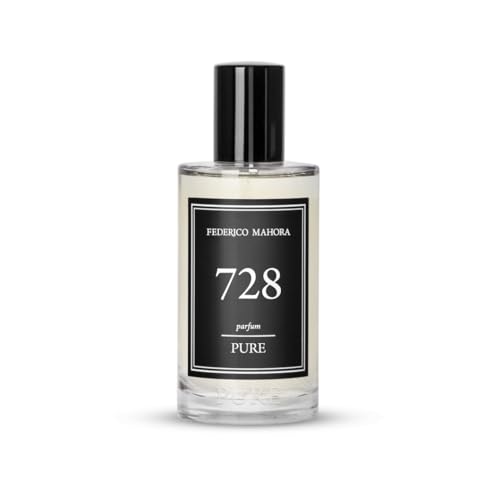 Perfume Pure 728 Masculino 50 ml – Fragancia Fougère Amaderada con Bergamota, Lavanda, Cedro y Ámbar – Alta Concentración 20% – Elegante y Duradera