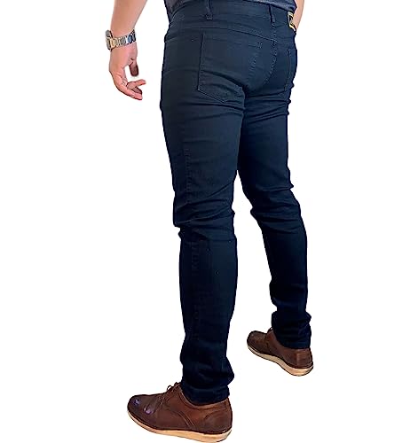 Calça Jeans Masculina Preta Tradicional Elastano (42)