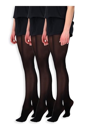 DENSLEY&CO Ladies Women's Tights Multipack, 3 Pairs | 40, 60 or 100 Denier | Sizes A to D