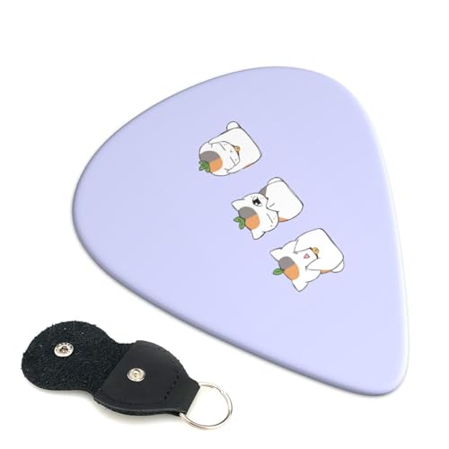 ニャンコ先生 猫 かわいい漫画エレキギターピック Abs 素材エレアコ弦楽器 初心者トライアングルピック 6 枚セット 0.46mm