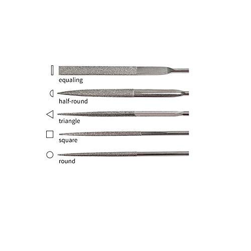 ikis Soft-Grip Diamond File Set -5-Piece / Professional Quality High Density Diamond Coating Glass Jewelry Tool