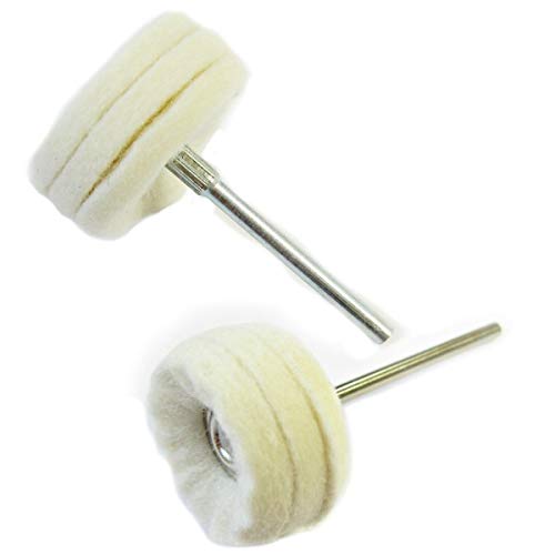 10 Piece, 2.3mm Shank Diameter, Wool Felt Bob Set Medium Density, Includes Mounted Soft 3-Lap Felt Wheels For Finishing Abrasive Polishing Felt Jewellery Works-image-30