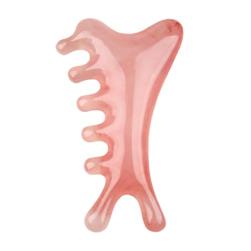 Image of Azheeuiy 4-in-1 Resin Scalp Massager Comb – Head Massager for Hair Growth, Gua Sha Tool for Face & Body, Natural Resin Scalp Massager for Stress Relief & Improved Blood Circulation (Pink)