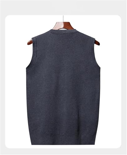 Men Spring Elegant Sweater Vest Casual V-Neck Sleeveless Business Work Knit Pullover Sweater Vest2