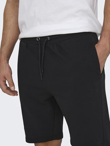 ONLY & SONS Herren Onsneil Sweat Noos Shorts, Schwarz, XS EU – Ansicht 6
