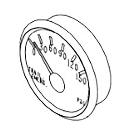 A22-71046-100 Brake Pressure Gauge Air Pressure, Instrument Cluster Unit 4, Primary, Air, Bright for Freightliner