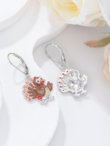 Dorunmo Halloween/Christmas/Thanksgiving Day Earrings 925 Sterling Silver Hypoallergenic Gothic Dangle Earrings Halloween Jewelry Gifts for Women3