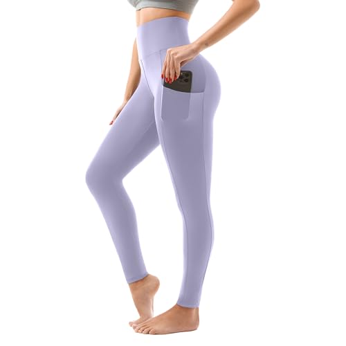 Image of SINOPHANT High Waisted Leggings with Pockets Women, Full Length Capri Buttery Soft Stretchy Yoga Pants