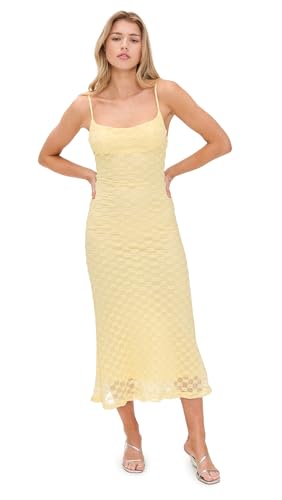 Bardot Women's Adoni Mesh Midi Dress, Canary Yellow, 6