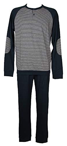 RAGNO SPORT Pijamas Hombre algodón y Viscosa Manga Larga serafín artículo U085N1, 263MF Fantasia tenebre Melange, Taglia 54