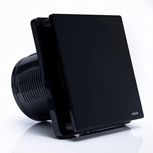 STERR Black Extractor Fan Bathroom 100 mm with LED Inline Extractor Fan - Extractor Fan - Bathroom Fan Extractor - Bathroom Fan