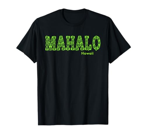 Mahalo Hawaii Flores Recuerdo Hawaii Camiseta