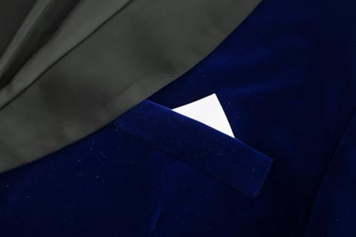Men's Velvet Blazers Shawl Lapel Tuxedo Slim Fit Suit Jacket Perfect for Wedding Proms Formal Events4