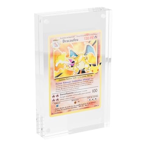 Leadiy Single Card Display Case, Transparent Card Display Clear Card Stands, 35PT Acrylic TCG Triple Cards Frames Cover