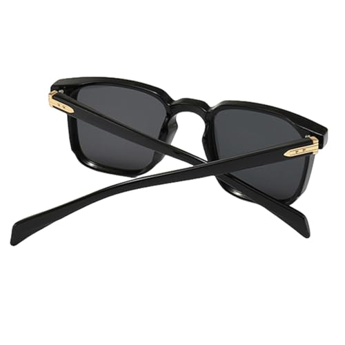 Lunettes de soleil rétro UV400 unisexes avec verres dégradés et rivets noirs