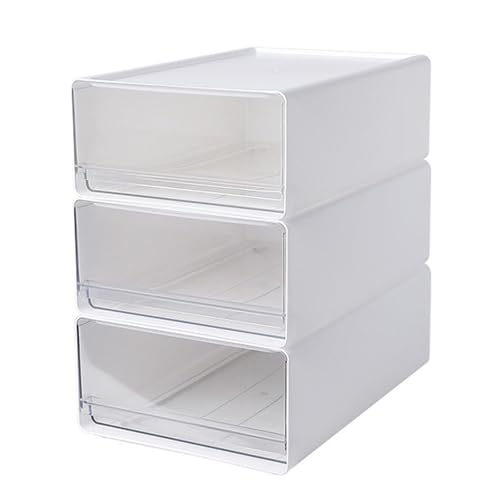Caja de almacenamiento de escritorio, organizador de archivos apilable estilo cajón para una organización eficiente del espacio de trabajo