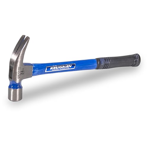 VAUGHAN Rip Claw Nail Hammer, Fiberglass Handle, 24 oz, Made In The USA, FS505M, VN12338