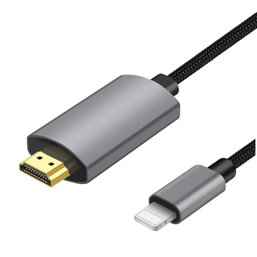 iPadがモニターに！HDMI→Lightning変換｜監視カメラ・検証用 Amazon | 【2026新版 MFi認証品】HDMIケーブル iPhone HDMI変換