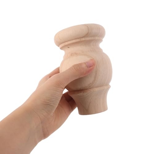 Patas de madera de alta calidad con estructura redonda estable para sofás NUOBESTY 4