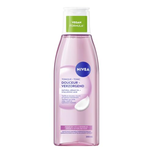 NIVEA Tonique Douceur (1 x 200 ml), Gesichtstonic Lotion angereichert mit Mandelöl und Hydramin… – Ansicht 1