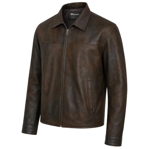 Image of Snuff Leather Jacket Genuine Lambskin Leather Jacket For Men Vintage Classic Snuff Style with Zip Out Liner