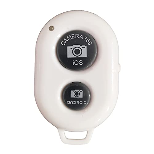 EUROXANTY Fernauslöser | Bluetooth Fernbedienung für Handykameras | Selbstauslöser für iPhone und Android | Bluetooth Shutter Remote | Handy Kamera Zubehör für Selfies und Gruppenbilder | Weiß