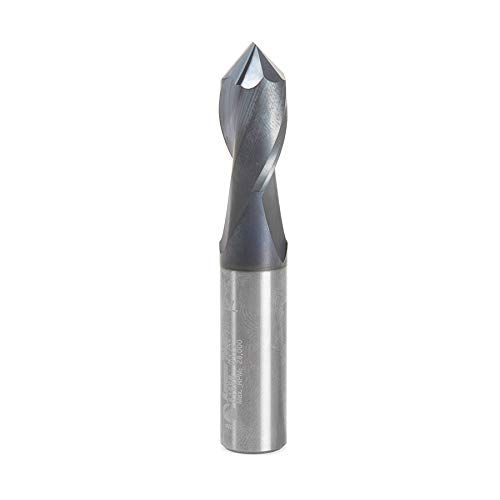 Amana Tool - 51656 High Performance CNC Solid Carbide 90° 'V' Spiral Drills with AlT