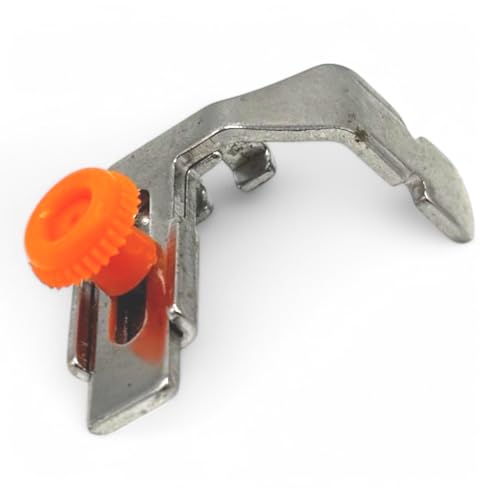 Image of ZENITH Orange Adjustable Zipper Pressure Foot Snap on Type for Automatic Electric Low Shank Sewing Machines Suitable for Usha Janome Brother Singer etc Steel Finish (Orange Adjustable Zipper)