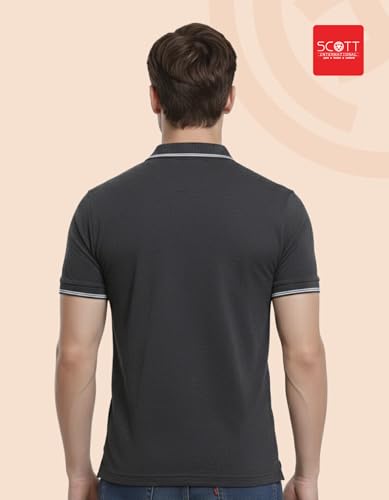 Image of Scott International Cotton Polo T Shirt | Collar Tshirts | Half Sleeves Plain T Shirt | T-Shirt |Tshirt for Men Stylish | Men's Tshirt