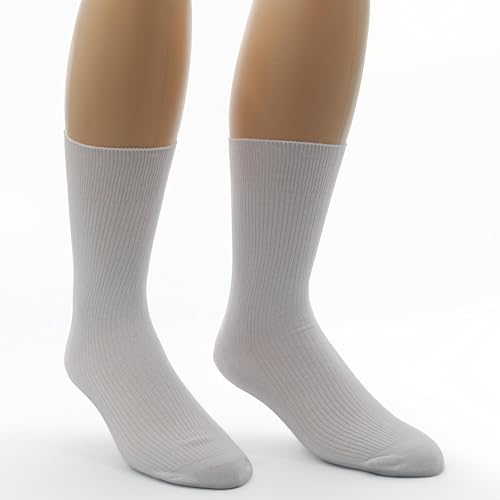 Men's Non-elastic Diabetic Crew Socks - 3 Pair Pack3