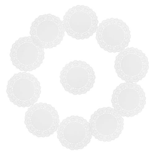 MOLUCKFU Elegant Cake Paper Doilies 200pcs Hollow Paper Placemats Oil Absorbent for Baking Wedding and Dinner Decor