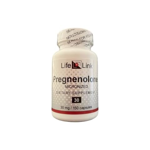 LifeLink Pregnenolone | 30mg x 150 Capsules | Immune System Support, Anti-Aging, Memory, Cognition | Gluten Free & Non-GMO | Made in The USA Cover
