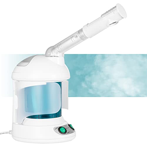 Facial Steamer Denniescare Hot Mist Face Steamer Nano Ionic Table Top Mini Steamer Spa 360° Rotatable Sprayer Personal Care Use At Home Or Salon Blue White #TOP1