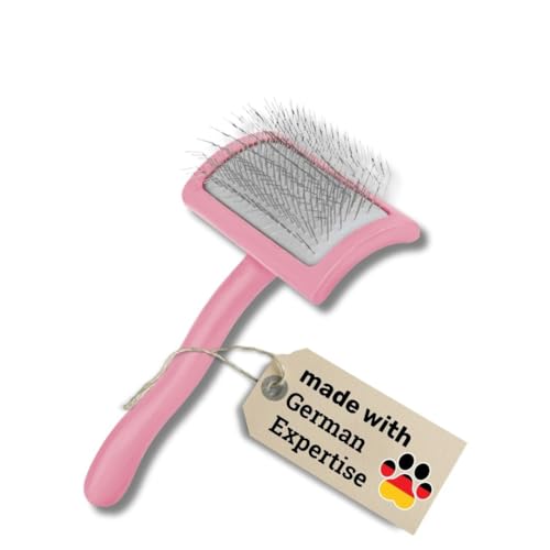 EHASO Hochwertige Hundebürste Multibrush pink, medium Ausführung | Entfernen Sie mühelos und schmerzfrei d