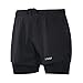 Lixada Hombres Pantalónes Cortos de Running 2-en-1, Pantalones Cortos de Atletismo, Pantalones Cortos de Fitness Maratón, Transpirable Pantalones+Secado Rápido