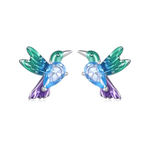 Boucles colibri en argent S925 à porter au quotidien pour adolescente